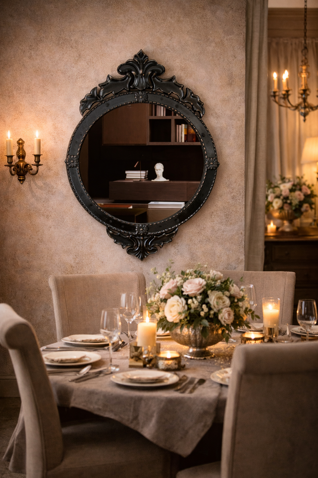 Black Crest Accent Mirror thumbnail